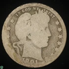 1901-O Barber Liberty Head Quarter - About Good Details