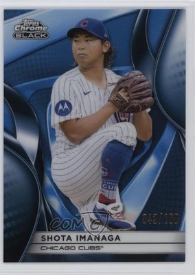 2025 Topps Chrome Black Blue Lava Refractor 43/150 Shota Imanaga #141 1r25