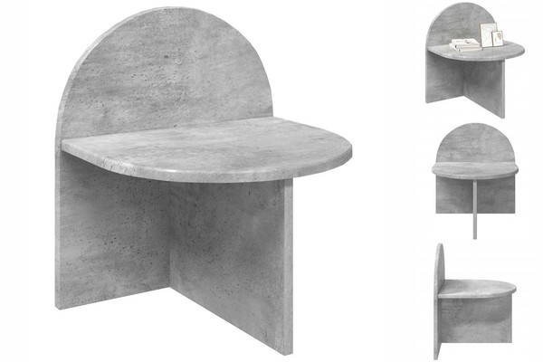 Nachttisch Nachtschrank Nachtkommode Betongrau 40X35,5X45,5 Cm Holzwerkstoff-image