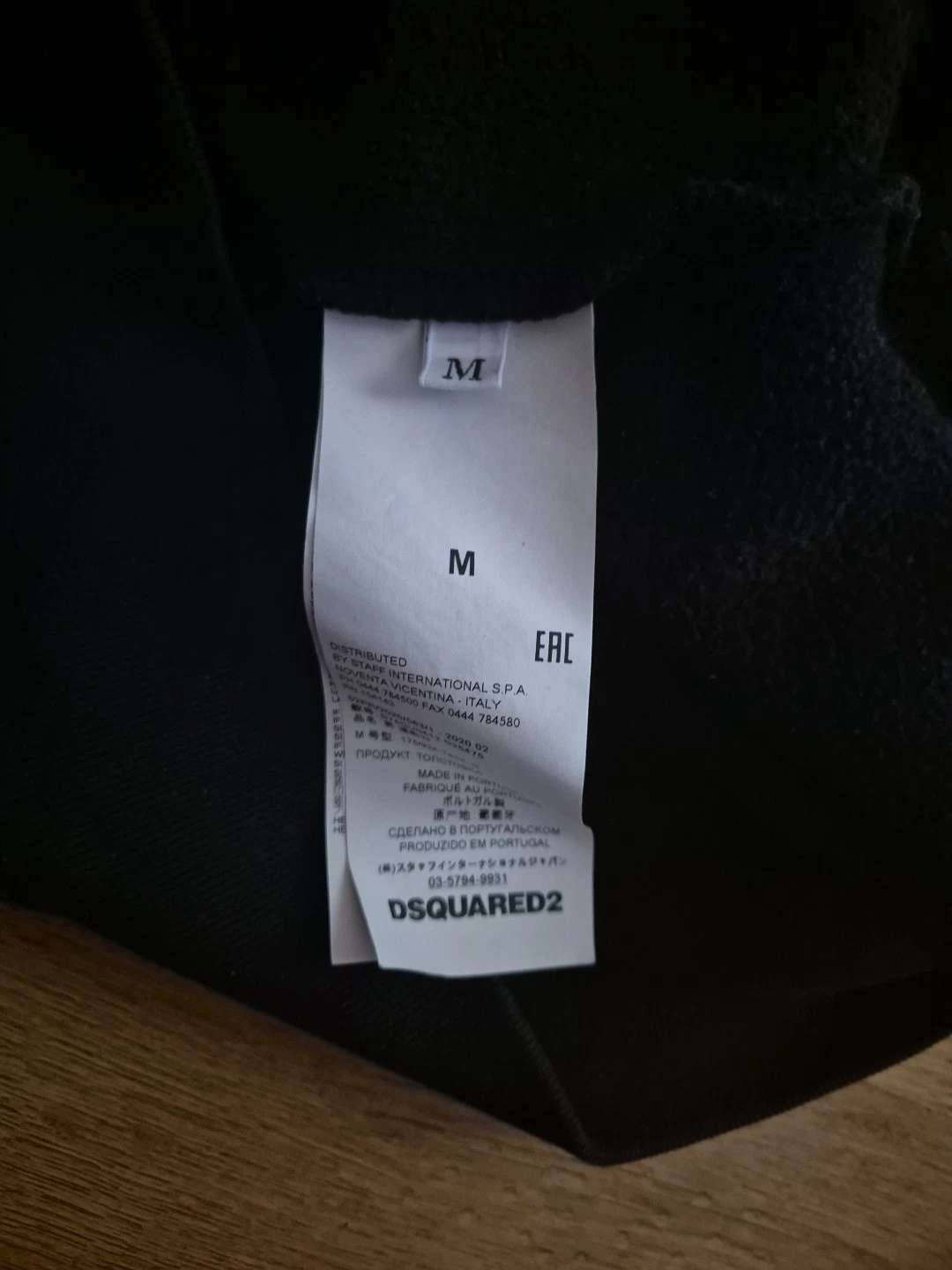 DSQUARED2 FELPA CON CAPPUCCIO MEDIA NERA