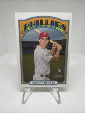 Mickey Moniak Rookie RC 2021 Topps Heritage Baseball Card #653 Phillies/Rockies. rookie card picture
