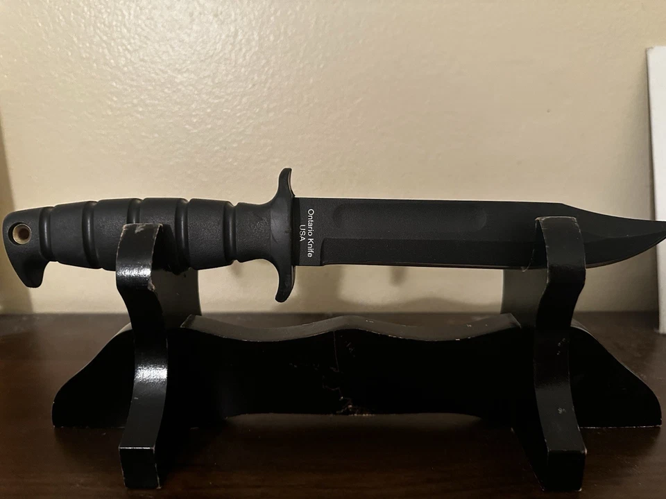 Funda de cuchillo de hoja fija de combate USMC Ontario SP-1 construcción duradera de poliéster Foto 2 de 4