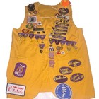 Vintage Lioness Lions Club Yellow Vest w/ Pins, Medals, Award Patches — photo 1