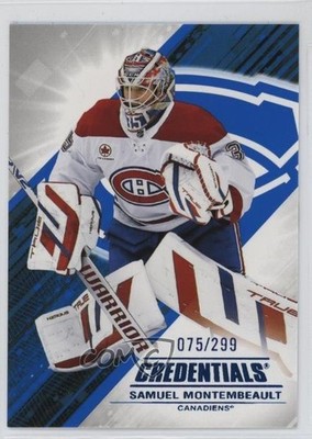 2024-25 Upper Deck Credentials Blue 75/299 Samuel Montembeault #85 1u0d