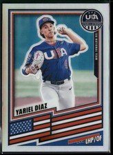 2026 Panini USA Baseball #90 Yariel Diaz Base Prizms Silver