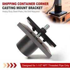 Shipping Container Mount Bracket No Drill For Camera Light Flag Pole 1-1/2" NPT
