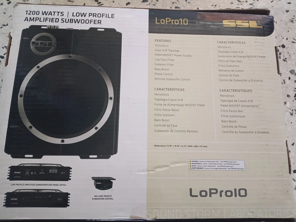 Sound Storm LOPRO10 10英寸1200瓦汽车低音炮 — 第 3/4 张图片