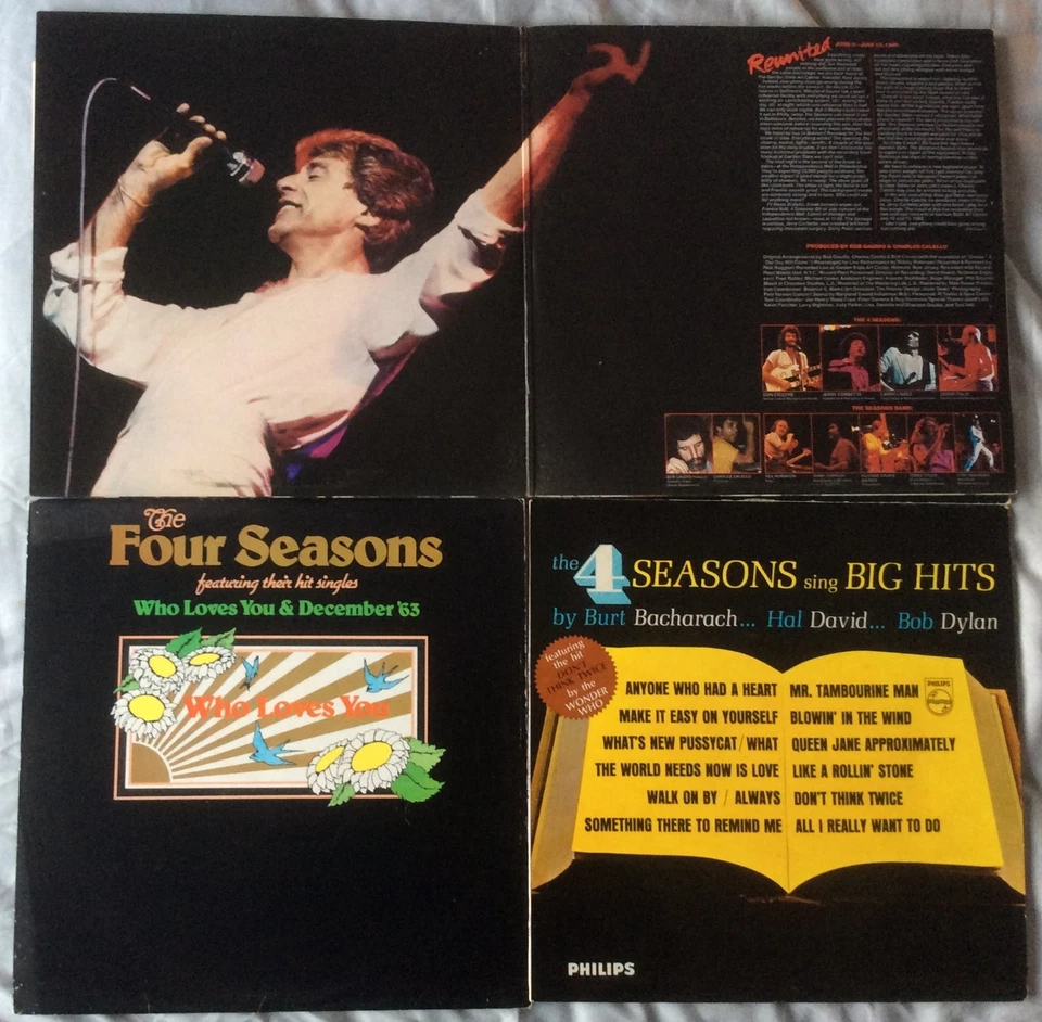 Frankie Valli/Four Seasons●4 x Vinyl LPs●Reunited Live-Helicon-Who Loves You + 1 - Image 2 of 4