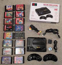 HD Retro Game Console (SEGA Mega Drive / Genesis clone) with controllers + games