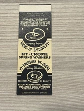30s Masillon OH Salesman Sample Advertising Matchbook Eaton Co Reliance Springs