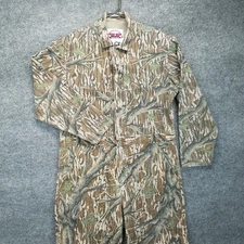 Vintage Winchester Xpert Coveralls Men Large Regular Mossy Oak Tree Stand Camo