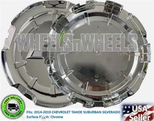 1 Chrome Wheel Center Caps For Chevy Silverado 1500 Tahoe Suburban 2014-2018
