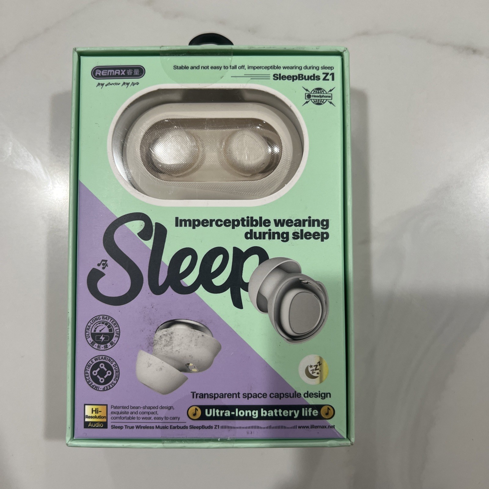 REMAX SLEEPBUDS Z1 TRUE WIRELESS BLUETOOTH 5.4 Music Earphones Black