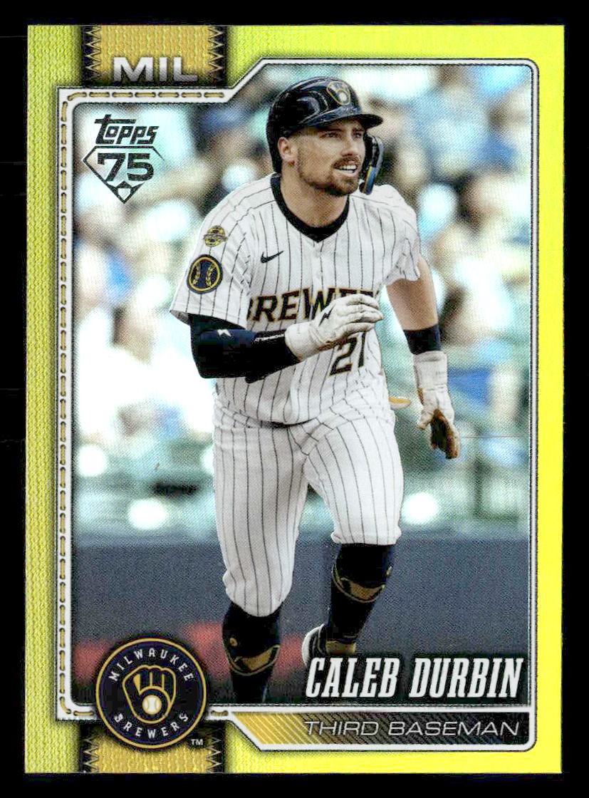 2026 Topps #297 Caleb Durbin Yellow Rainbow Foil