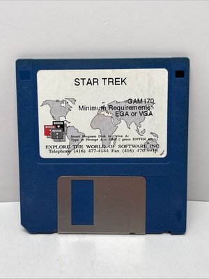 EGA Trek: The Mongol Invasion (1992) - DOS Shareware 3.5  Floppy Disk - PC Game
