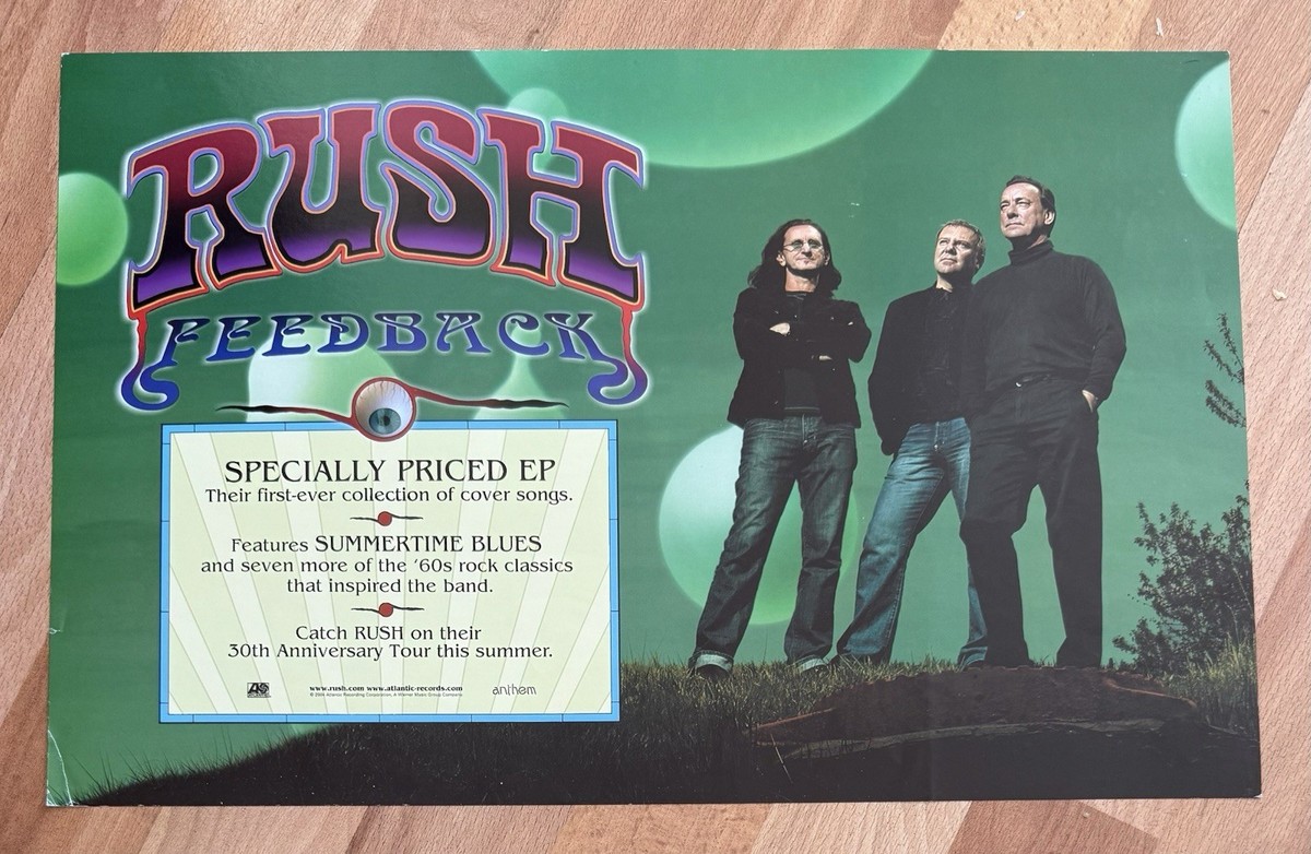 RUSH FEEDBACK 2-sided Promo POSTER 11x17 (2004) Neil Peart Geddy