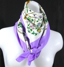 Gucci Paolo Large Silk 100 Purple Scarf D560 Japan Authentic 0511449