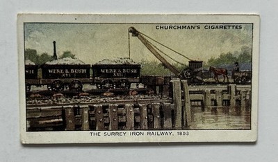 Churchman Railway Progress #2 Surrey Iron Railway Train Tobacco Card CC21