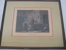 Vtg "The Village Doctor" Etching Print, George Barrie Publisher, D. Teniers Pinx