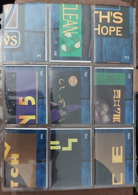 Babylon 5 9 Stk.Trading Cards Nightwatch Poster Set FOLDED 7 1/2'' x 10 1/2''
