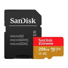 SanDisk Extreme 256GB microSD Card UHS-I 160MBs Read 90MBs Write A2 4K UHD
