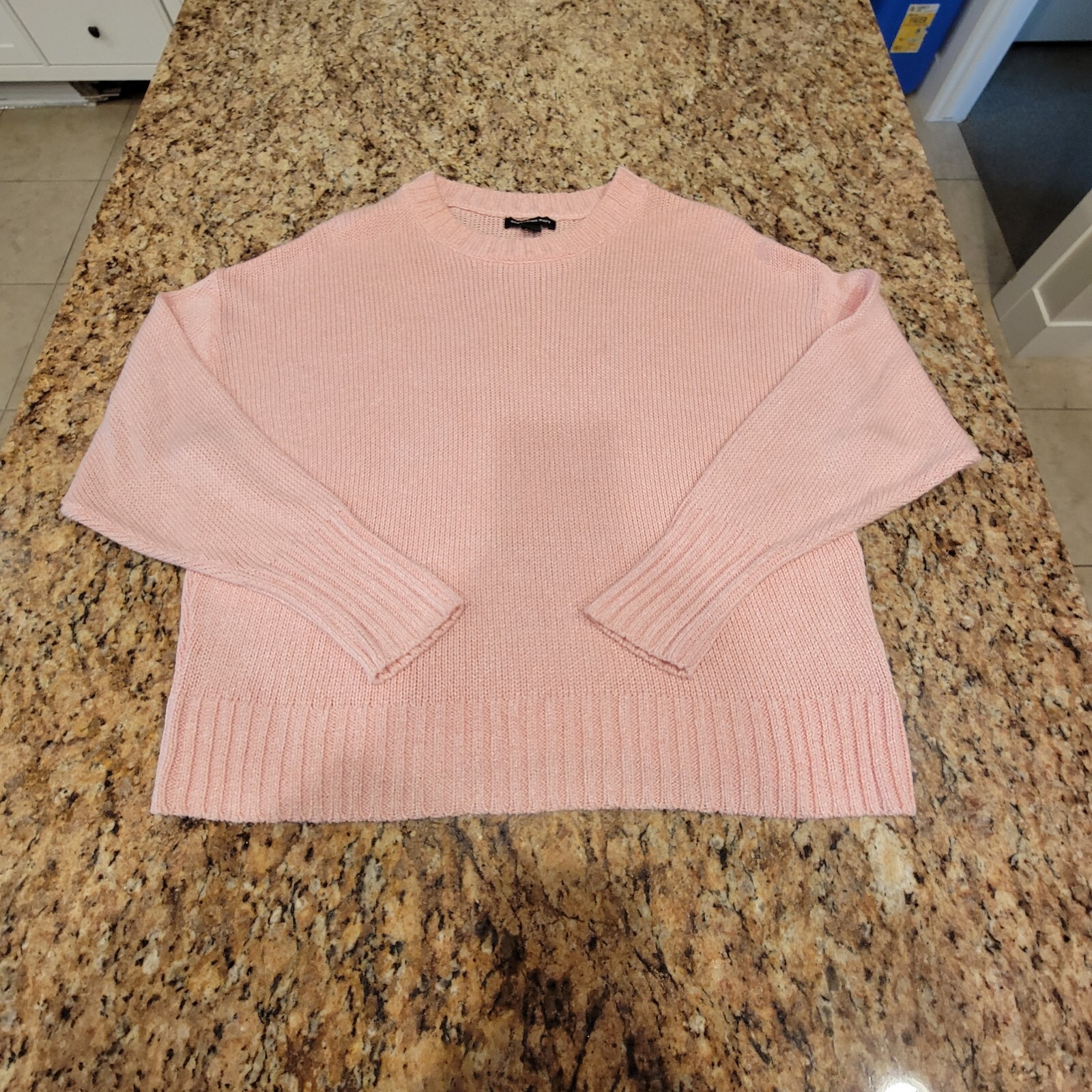 Something Navy Knitted Pink Pullover Sweater Size… - image 2