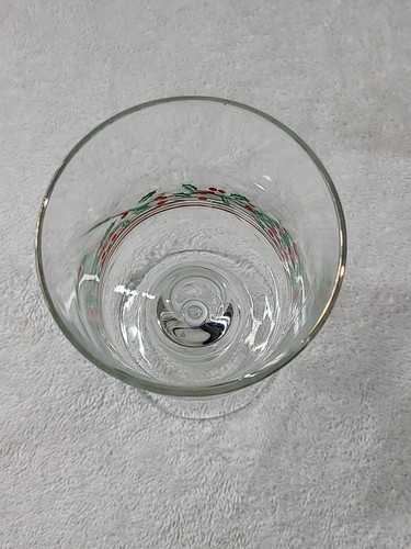 8 bicchieri vintage 1985 Arbys Natale agrifoglio bacche calici da vino cerchio oro stelo - Foto 18 di 20