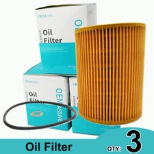 3x  Engine Oil Filter For Alpina B3 E46 BMW 3 Series 320i 325i 330i 11427512300