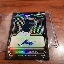 2021 Andres Gimenez  Obsidian RC AUTO 5/5 Bookend Baseball Card !!!  🔥 🔥 🔥