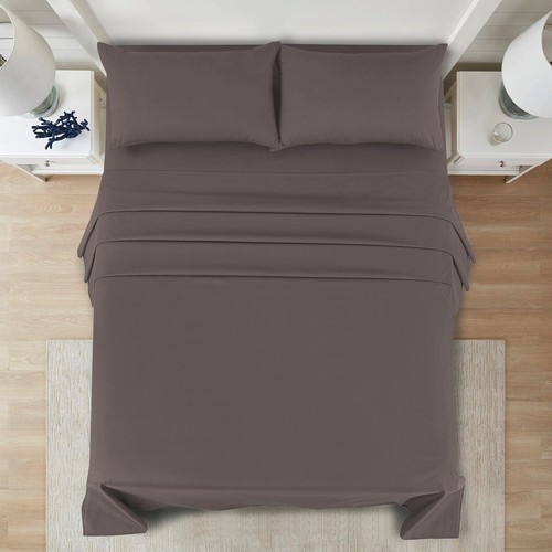 SAIMAZ Flat Bed Sheet – Soft Breathable Poly Cotton – Single Double King Sizes - Picture 35 of 191