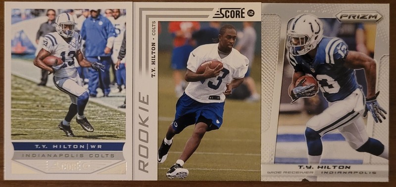 T.Y. Hilton Rookie Card Lot (3) Colts 1 Rookie & 2 Other Cards