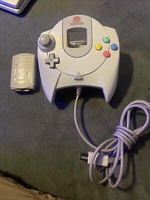 SEGA HKT-7701 Dreamcast Controller - White NOT TESTED Memory Card
