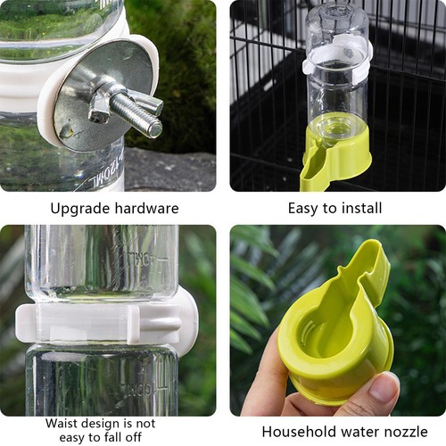 Food & Water Dispenser Bottle 140ML Bird Budgie Parrot Finch Cage Feeder Bottle - Picture 7 of 7
