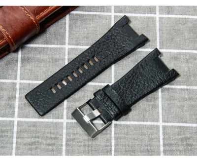 Leather Watch Strap 32mm Black Brown Bands For Diesel DZ