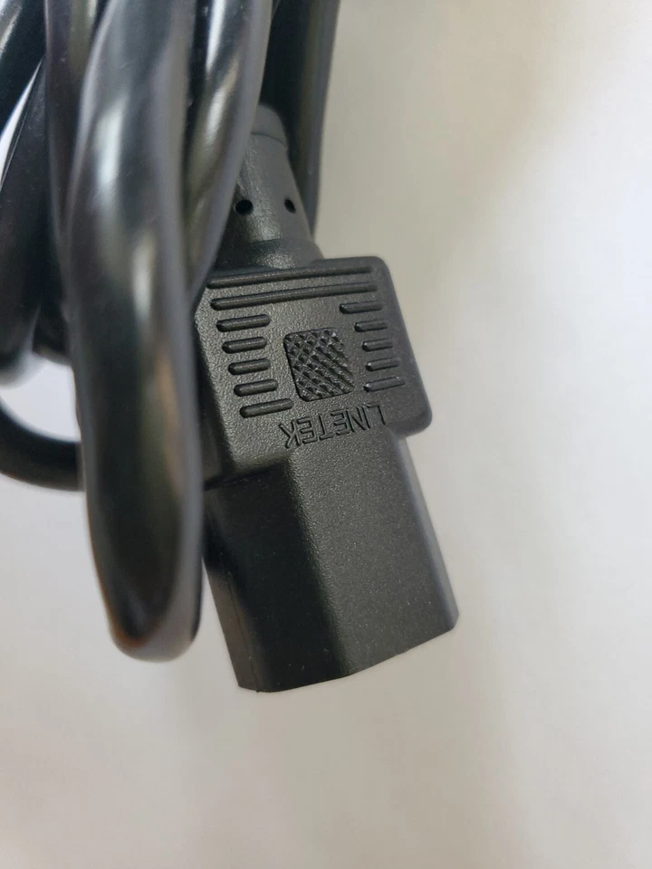 Power Cord Cable For 3 Prong Standard PC Computer TV Monitor 6' Long Black - Image 3 of 4