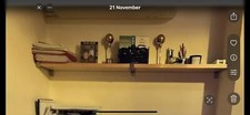 IKEA BEECH FINISH LARGE WALL SHELF -142x29x3cm-GREAT CONDITION-EAST LONDON-ESSEX