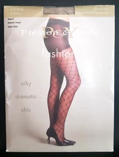 Preston & York Size 3 Style 1929 Control Top  Fashion Pantyhose Medium Nude 