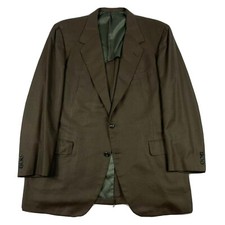 Oxxford Clothes Brown Mens Wool 2 Button Blazer Size 44L Excellent