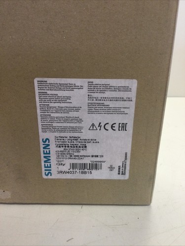 NUOVO, SOFT STARTER, SIEMENS, 3RW4037-1BB15, 110-230V, 63AMP. (9K-4) - Foto 6 di 8