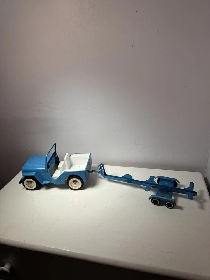 Vintage Tonka Jeep With Boat Trailer - Image 2 of 4