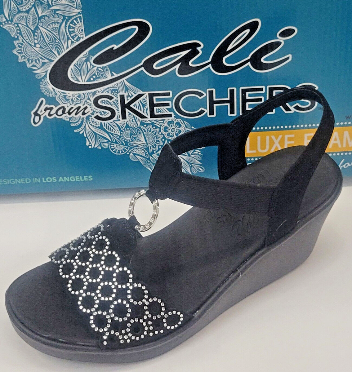 Skechers Womens Rumble On Queen B2 Black Silver 8 | eBay