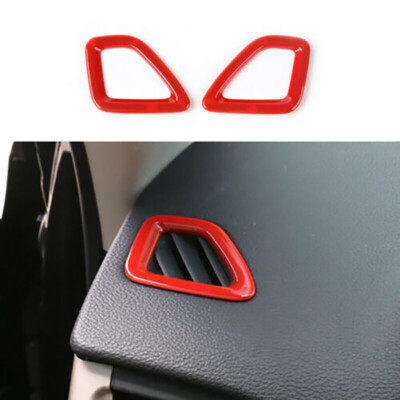 2PCS Red Dashboard Air Vent Outlet Cover Trim Bezel For Jeep Cherokee 2014-2019