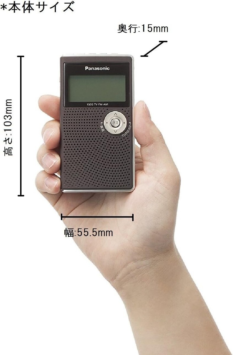 Panasonic 1Seg TV audio-FM-AM 3 band receiver RF-ND50TV-T Brown