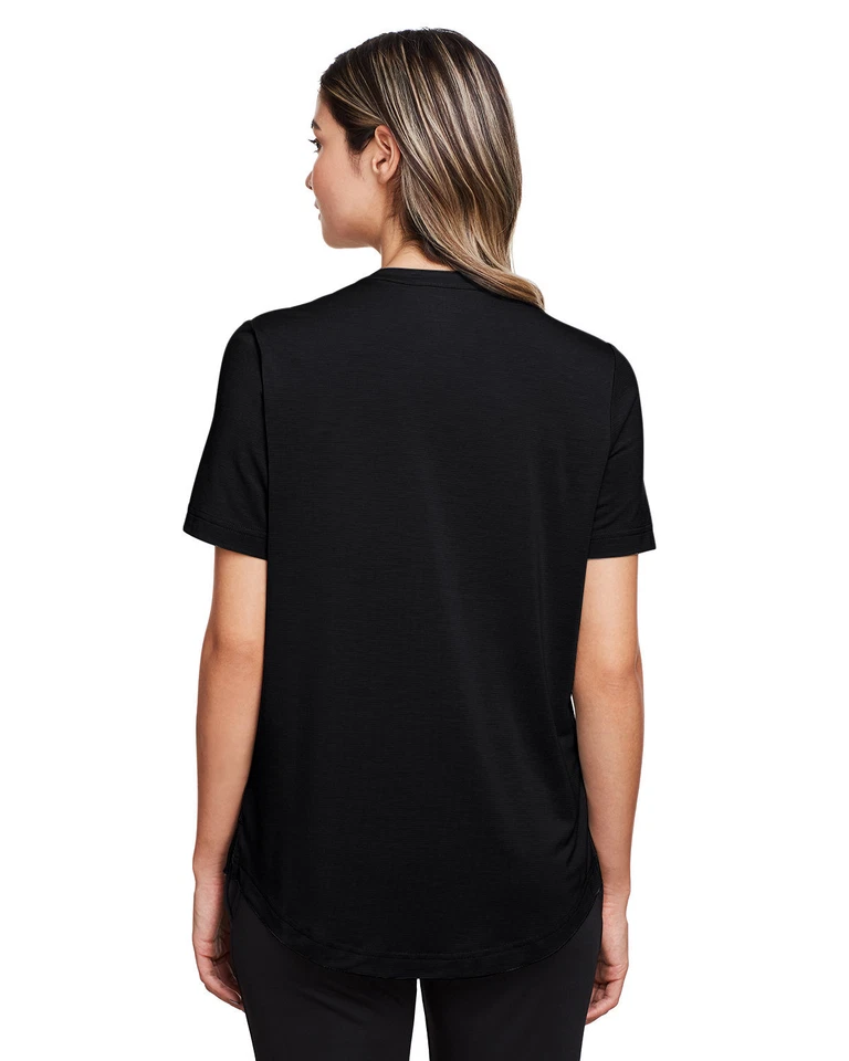 North End NE100W Ladies Short Sleeve Jaq Snap Up Stretch Performance Polo - Image 2 of 2