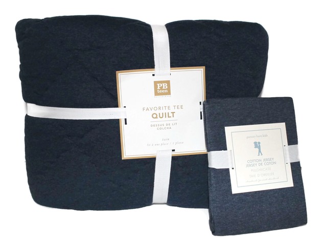 New Pottery Barn Teen Boys Favorite Tee Quilt Pillowcase Set Twin