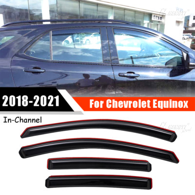 In-Channel Vent Shade Window Visors Sun Rain Guards for 2018-2021 Chevy Equinox