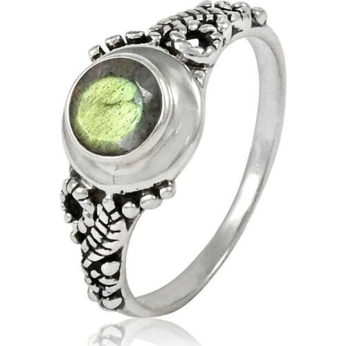 Natural Beauty!! 925 Sterling Silver Labradorite Ring - Picture 1 of 1