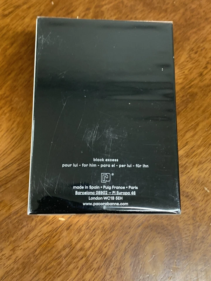 Black XS by Paco Rabanne colonia para hombre EDT 100 ml 3,4 oz nuevo en caja nuevo en caja Foto 4 de 4