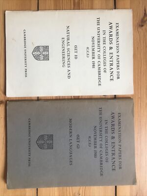 Examination Papers for Awards & Entrance / University of Cambridge 1981
