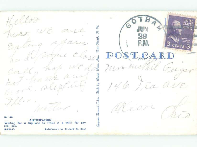 Pre1980 FISHING SCENE Gotham Near Richland Center Wisconsin WI 10/19